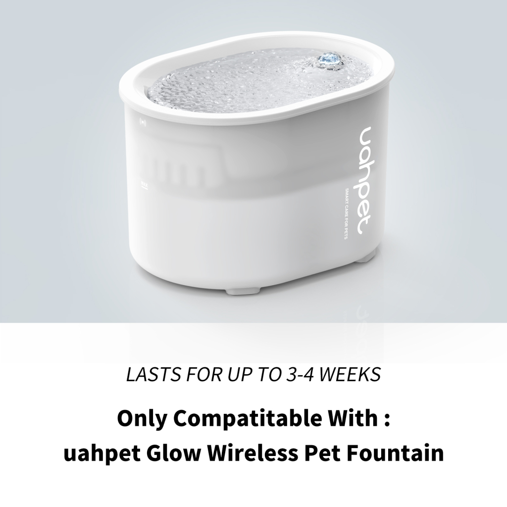 Універсальний посуд для тварин Uahpet Поїлка Glow Wireless Pet Fountain (UYSJ05QD)