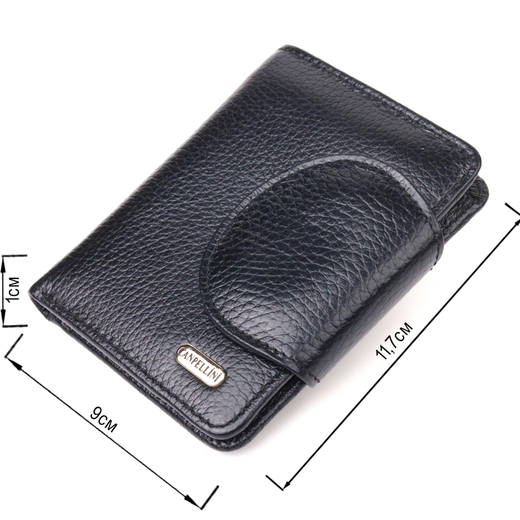 Портмоне Canpellini З натуральної шкіри Чорний (21668)