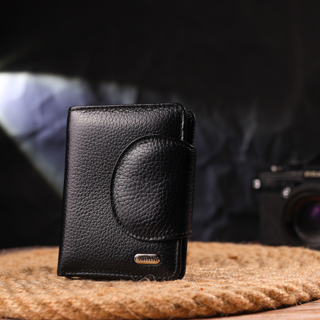 Портмоне Canpellini З натуральної шкіри Чорний (21668)