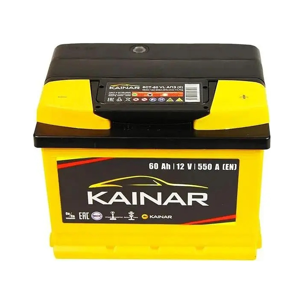 Акумулятор автомобільний KAINAR STANDART 60Ah (+/-) (550EN) (060 261)