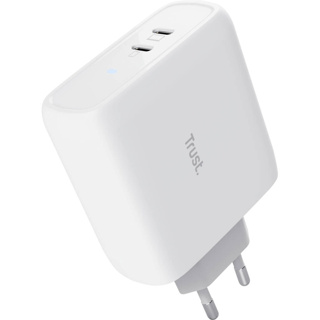 Зарядний пристрій Trust Maxo 65W 2xUSB-C PD white (25381_TRUST)