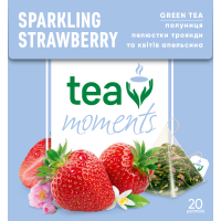 Tea Moments Sparkling Strawberry green tea 20x1.8 g pyramids (tm.02920)