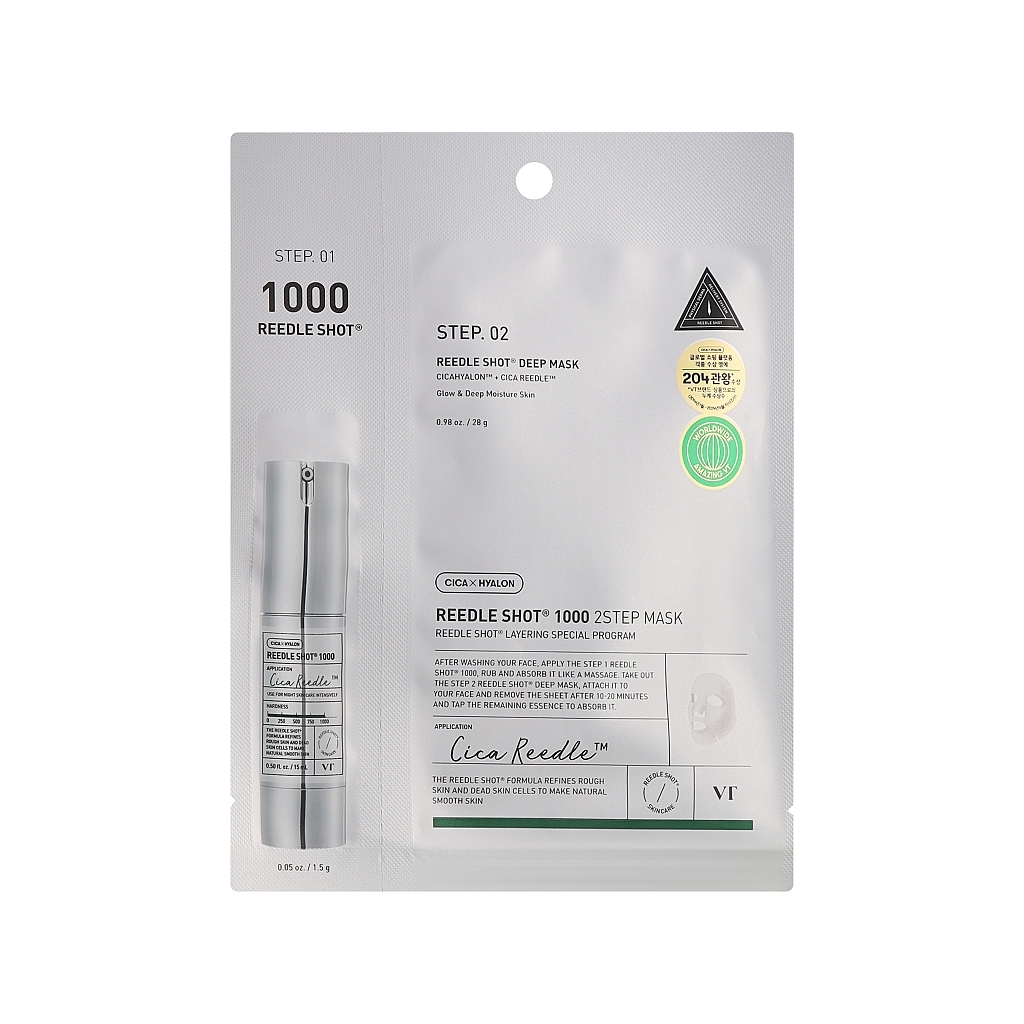 Маска для обличчя VT Cosmetics Reedle Shot 1000 2-Step Mask 2-етапна з мікроголками (8803463006068)