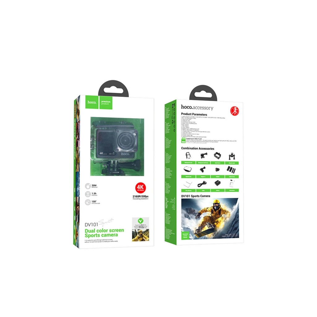 Екшн-камера HOCO DV101 Dual color screen Black (6942007616805)