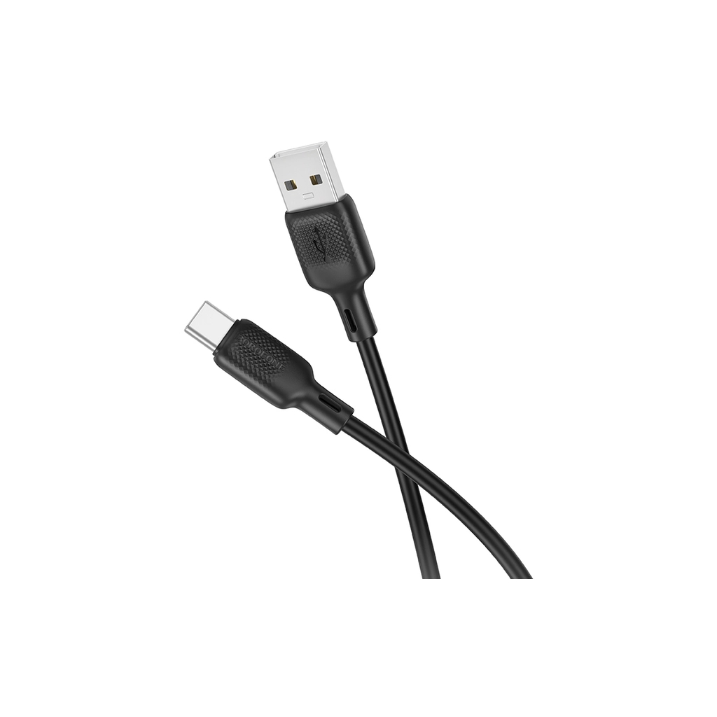 Дата кабель USB 2.0 AM to USB-C 2.0m silicone black BOROFONE (6941991115509)