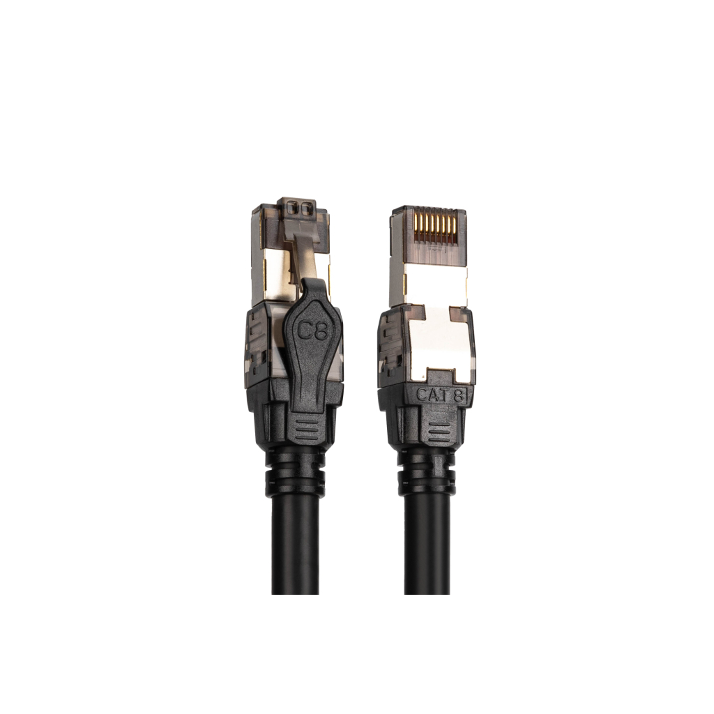 Патч-корд 1м, S/FTP, cat 8.1, AWG 24/7, LSZH, black Digitus (DK-1843-010)