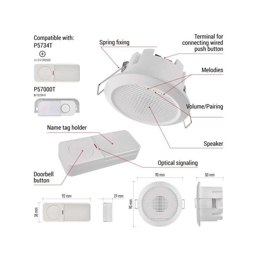 Дверний дзвінок EMOS P57103