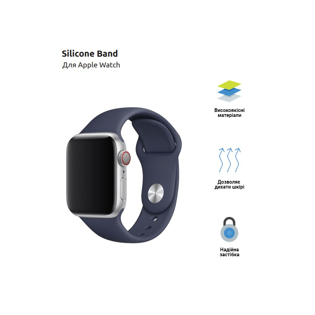 Ремінець до смарт-годинника Armorstandart Sport Band (3 Straps) для Apple Watch 42 (Series 11-10)/41/40/38 Denim Blue (ARM51940) Ремінець до смарт-годинника Armorstandart Sport Band (3 Straps) для Apple Watch 42 (Series 11-10)/41/40/38 Denim Blue (ARM51940)