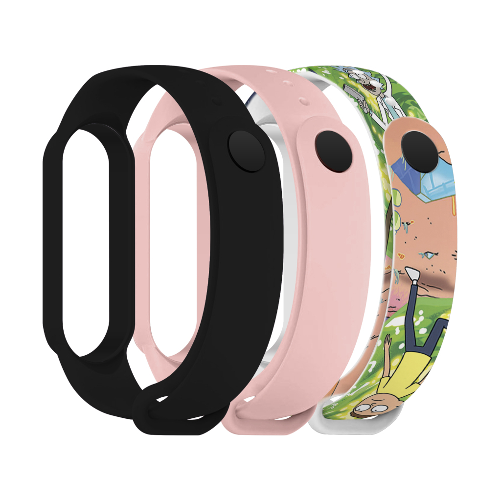 Ремінець до фітнес браслета Armorstandart комплект 3шт Xiaomi Mi Band 7/6/5 RM Cartoon (ARM77053) Ремінець до фітнес браслета Armorstandart комплект 3шт Xiaomi Mi Band 7/6/5 RM Cartoon (ARM77053)