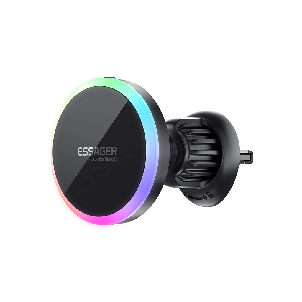 Універсальний автотримач Essager Neon magnetic wireless charger car bracket beak hook+paste (EZJCX-NH01-Z)