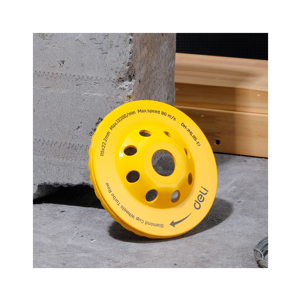 Чашка шліфувальна Deli алмазна 115 x 22,2 (20) мм (EDH-JML115-E1)