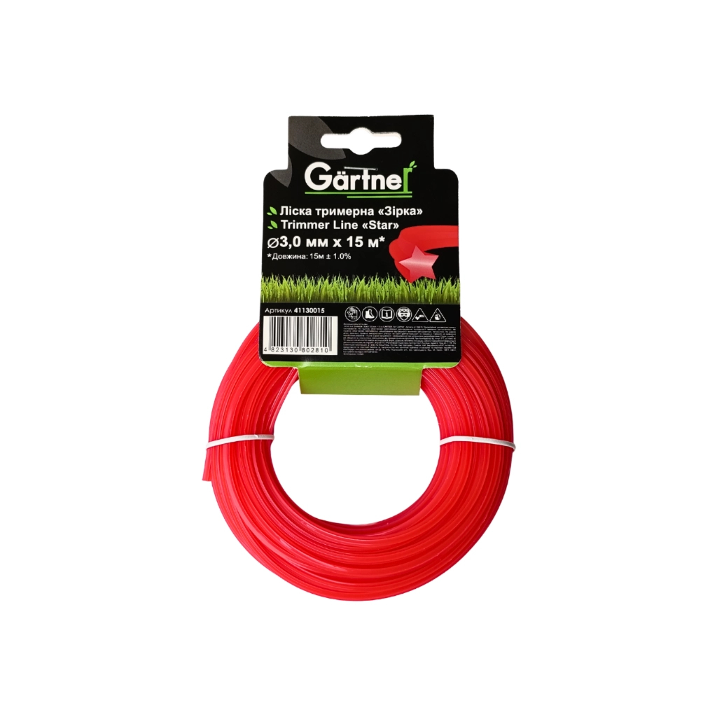 Жилка косильна Gartner "Зірка" 3,0 мм × 15 м (41130015) Жилка косильна Gartner "Зірка" 3,0 мм × 15 м (41130015)