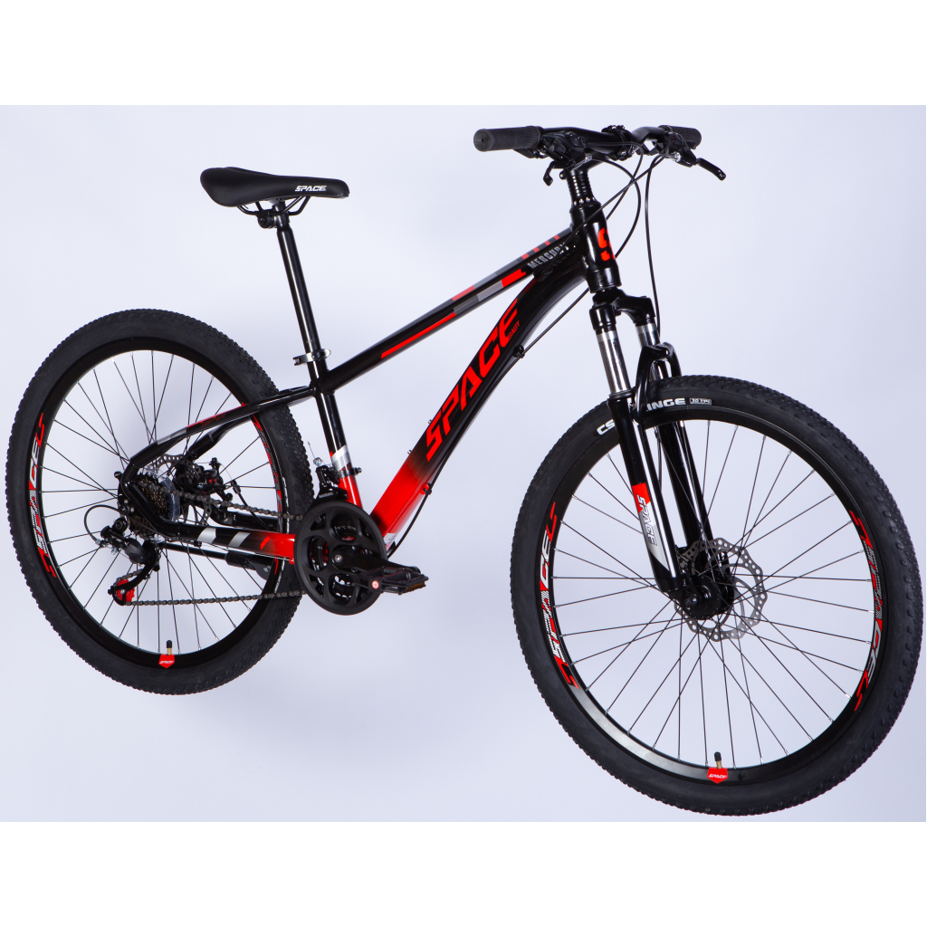 Велосипед Space 26" MERCURY DD FR рама-13" AL 2026 чорно-червоний (OPS-SP-26-084)