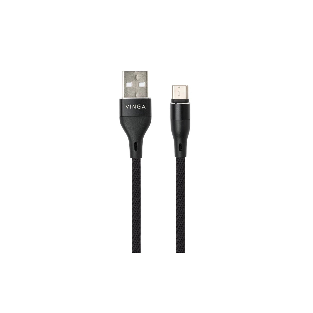 Дата кабель USB 2.0 AM to USB-C 0.3m cylindric nylon back Vinga (VCPDCTCCANB03BK) Дата кабель USB 2.0 AM to USB-C 0.3m cylindric nylon back Vinga (VCPDCTCCANB03BK)