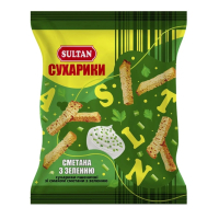 Сухарики Sultan зі смаком сметана з зеленню 90 г (slt.51066)