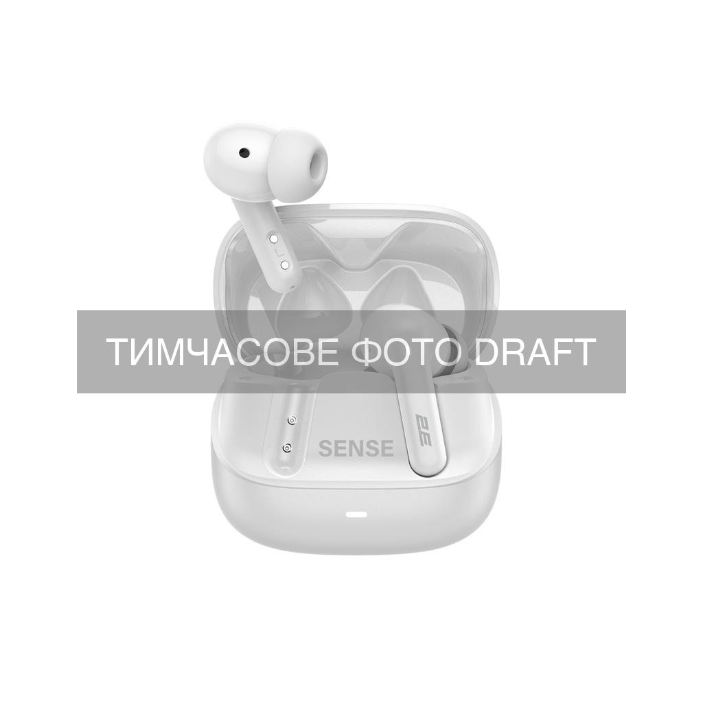 Навушники 2E Sense White (2E-EBTWS6WT) Навушники 2E Sense White (2E-EBTWS6WT)