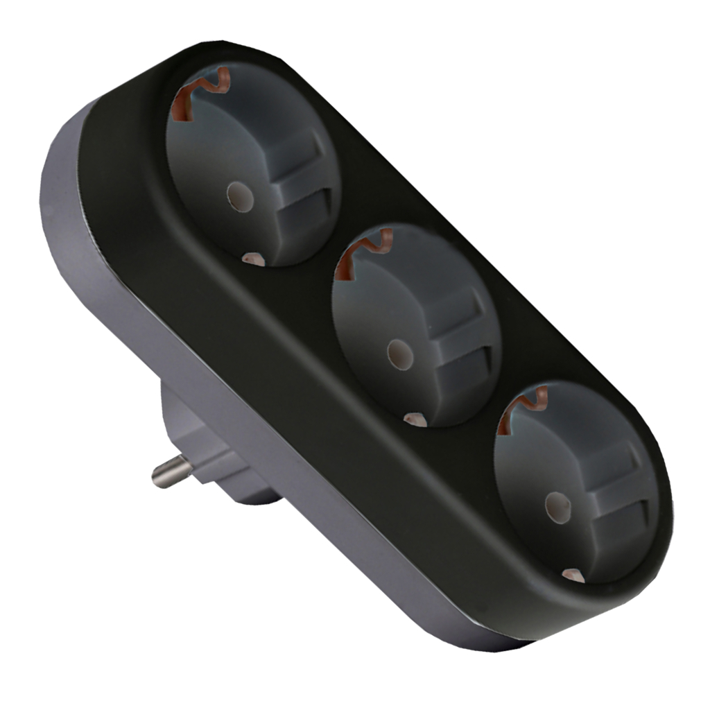 Мережевий розгалужувач EUROELECTRIC X3 16А Black з заземленням (EE-3-16A(black)) Мережевий розгалужувач EUROELECTRIC X3 16А Black з заземленням (EE-3-16A(black))