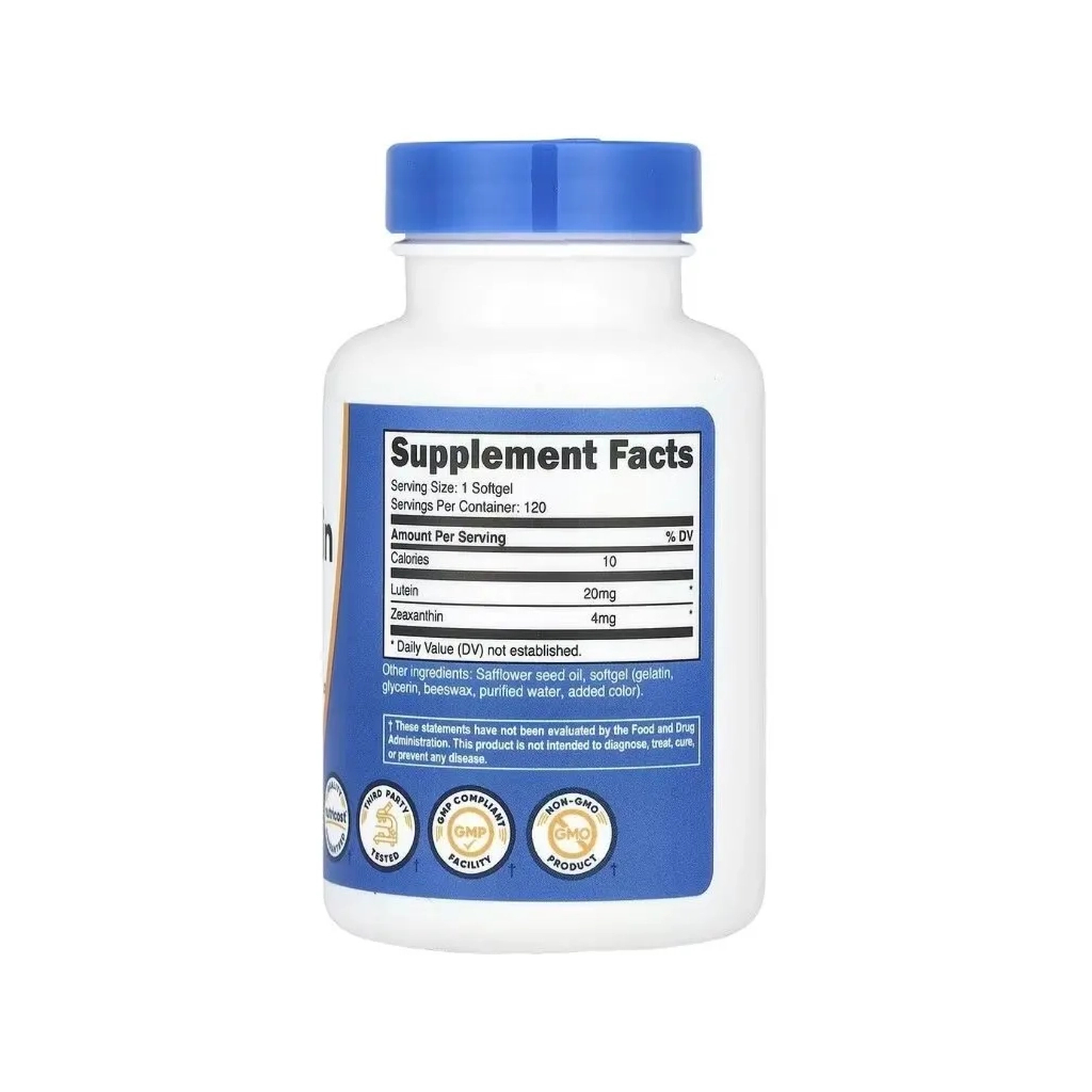 Вітамінно-мінеральний комплекс Nutricost Зеаксантин з лютеїном, Zeaxanthin with Lutein, 120 гелевих капсул (NCS67030)
