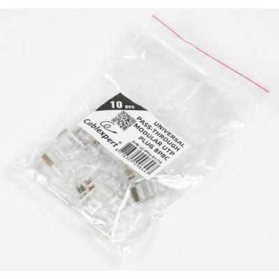 Конектор RJ45 cat.5e UTP 8P8C (наскрізні отв., позолоч. конт.) 10 шт Cablexpert (LC-PTU-01/10)