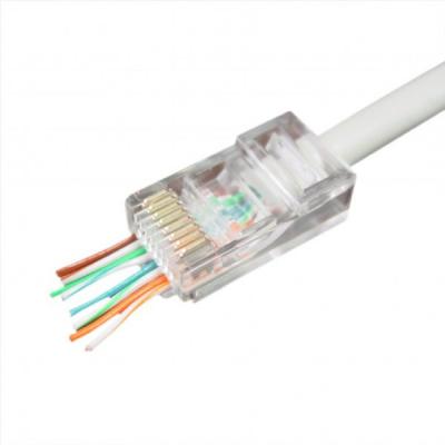 Конектор RJ45 cat.5e UTP 8P8C (наскрізні отв., позолоч. конт.) 10 шт Cablexpert (LC-PTU-01/10)