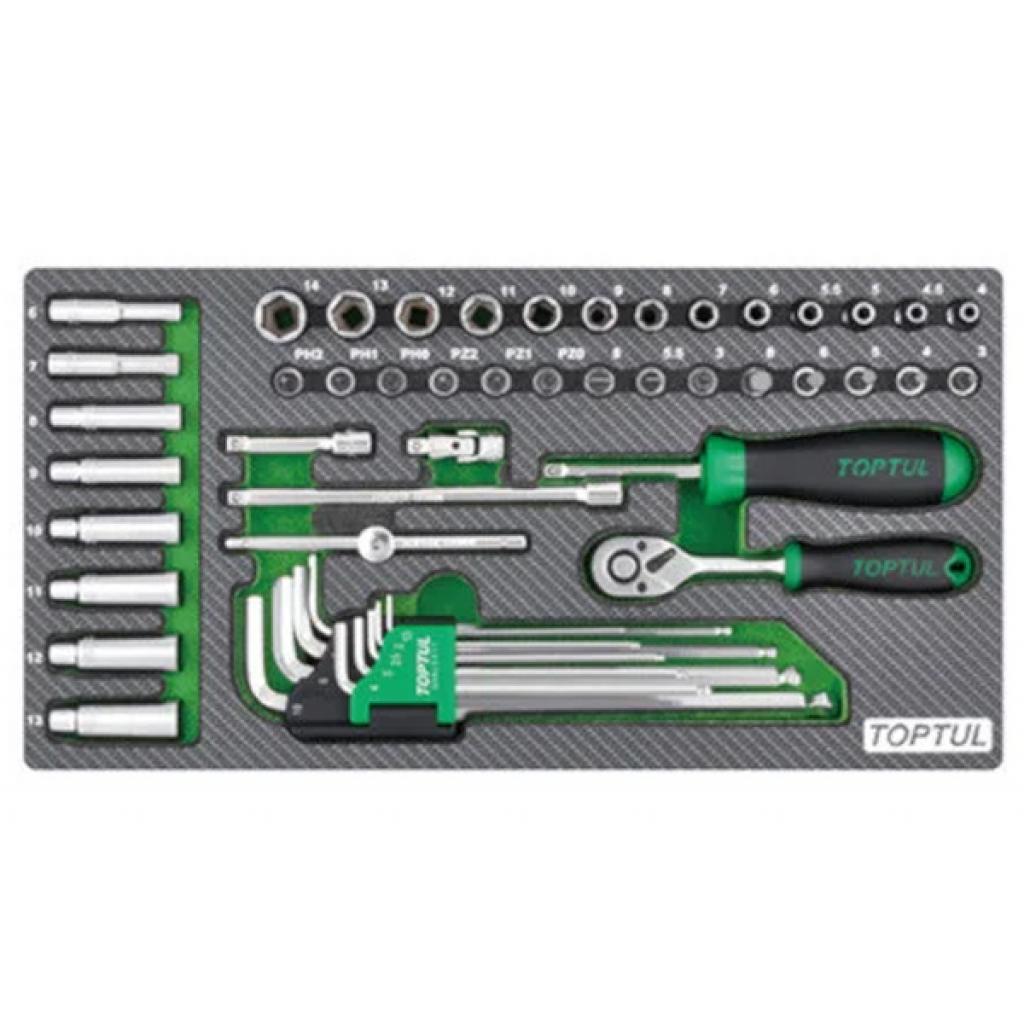 Набір інструментів Toptul комбінований 1/4" 50од. (GEA5004) Набір інструментів Toptul комбінований 1/4" 50од. (GEA5004)