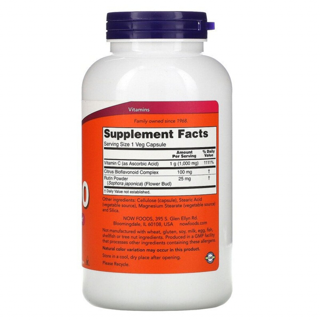 Вітамін Now Foods Вітамін C-1000, з 100 мг біофлавоноїдів, With 100 mg of Biof (NOW-00692)