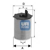 Oil filter UFI 25.168.00
