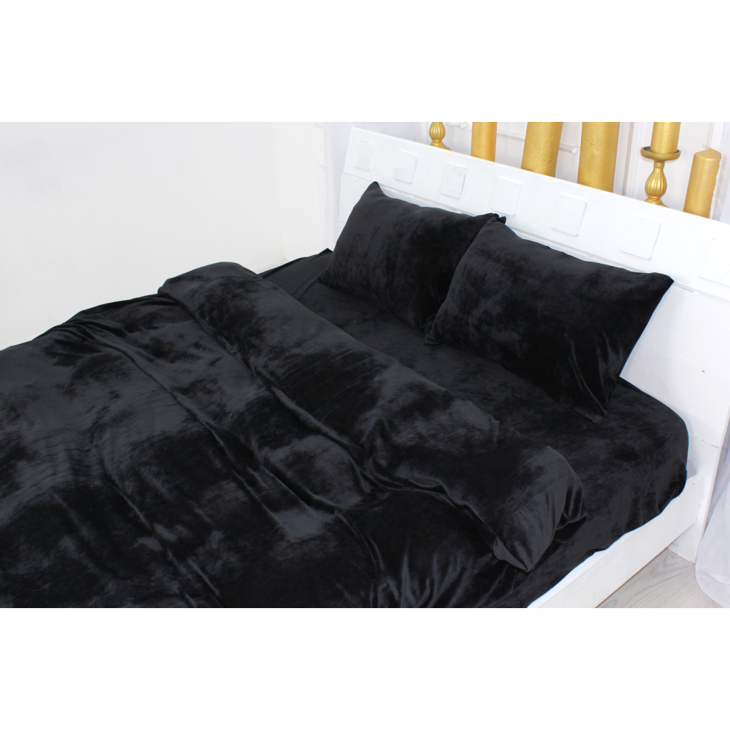 Постільна білизна MirSon Велюр Winter Frost 28-0007 Black Velvet Двоспальний (2200004000428)