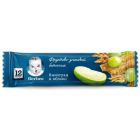 Батончик дитячий Gerber фруктово-злаковий Виноград та яблуко 25 г (1627001)