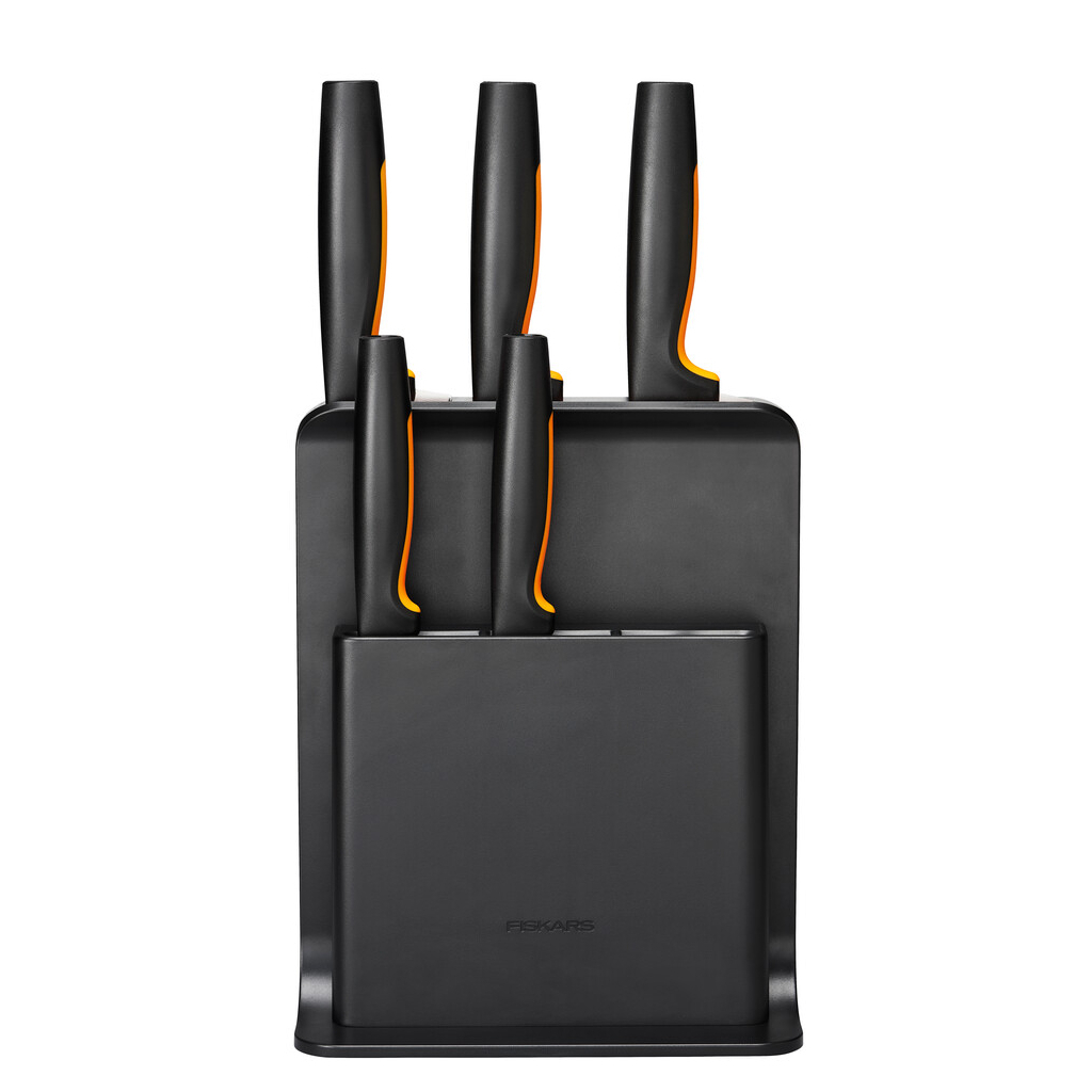 Набір ножів Fiskars Functional Form з чорною підставкою 5 шт (1057554) Набір ножів Fiskars Functional Form з чорною підставкою 5 шт (1057554)