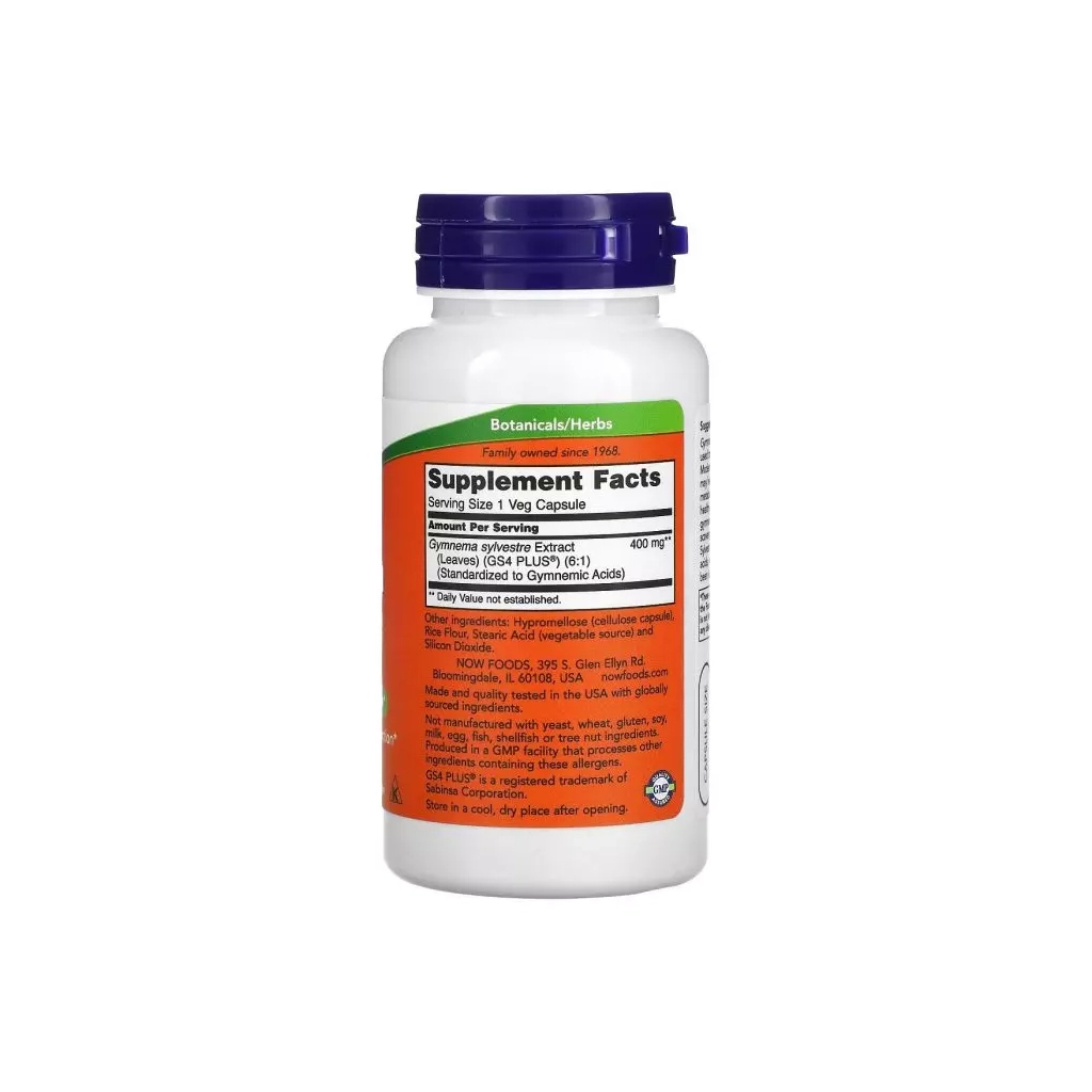 Трави Now Foods Джимнема Сільвестра, 400 мг, Gymnema Sylvestre, 90 вегетаріанських (NOW-04707) Трави Now Foods Джимнема Сільвестра, 400 мг, Gymnema Sylvestre, 90 вегетаріанських (NOW-04707)