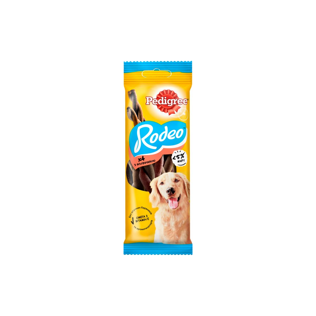 Ласощі для собак Pedigree Rodeo для чищення зубів 70 г (4008429090110)