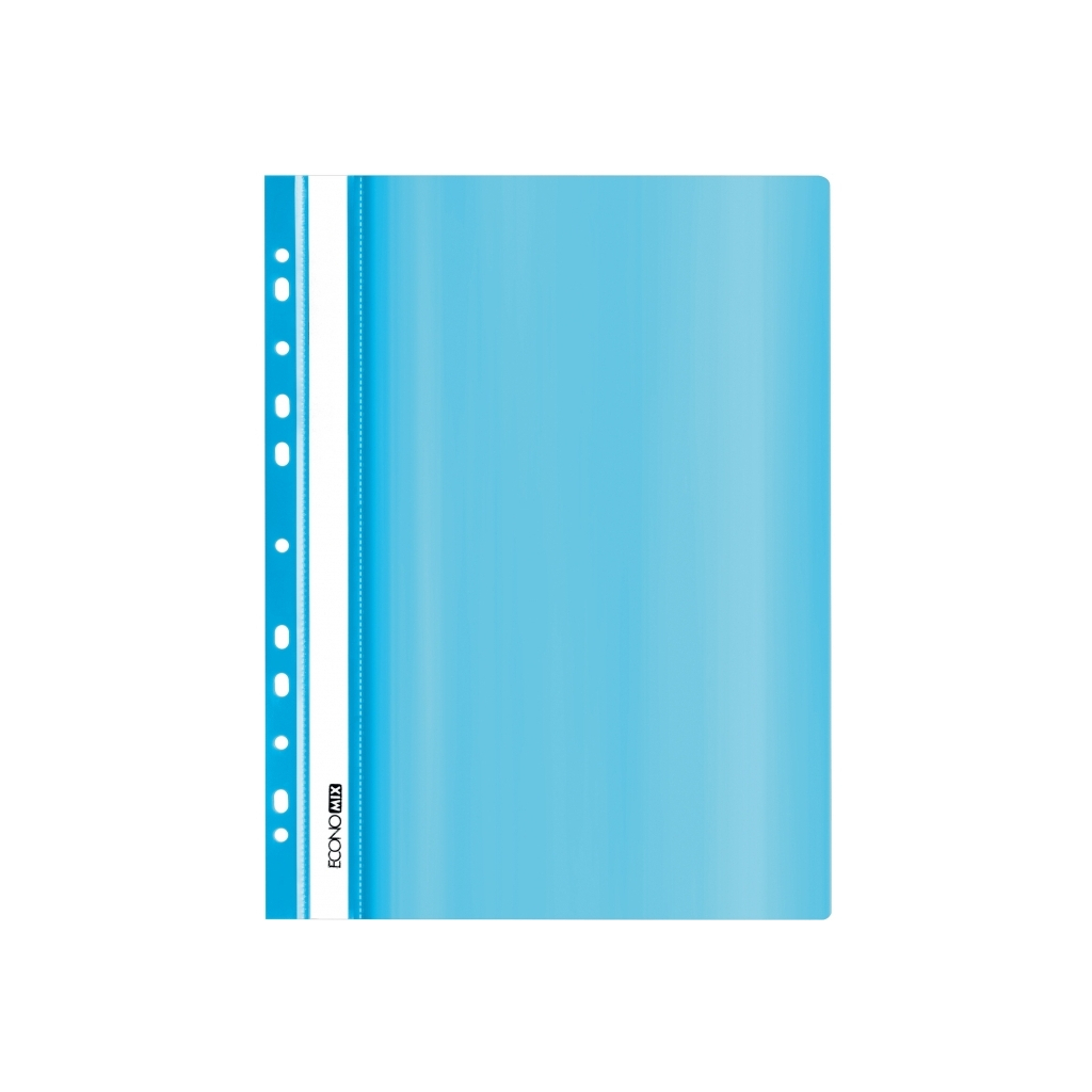 Папка-швидкозшивач Economix А4 з перфорацією, фактура "глянець", пастельна блакитна (E31510-82)
