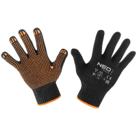 Protective gloves Neo Tools cotton and polyester, dotted, p. 9 (97-620-9)