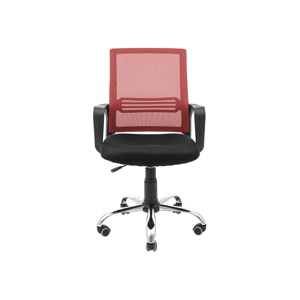 Офісне крісло Richman Джина Хром Піастра Сітка чорна + червона (ADD0003119)