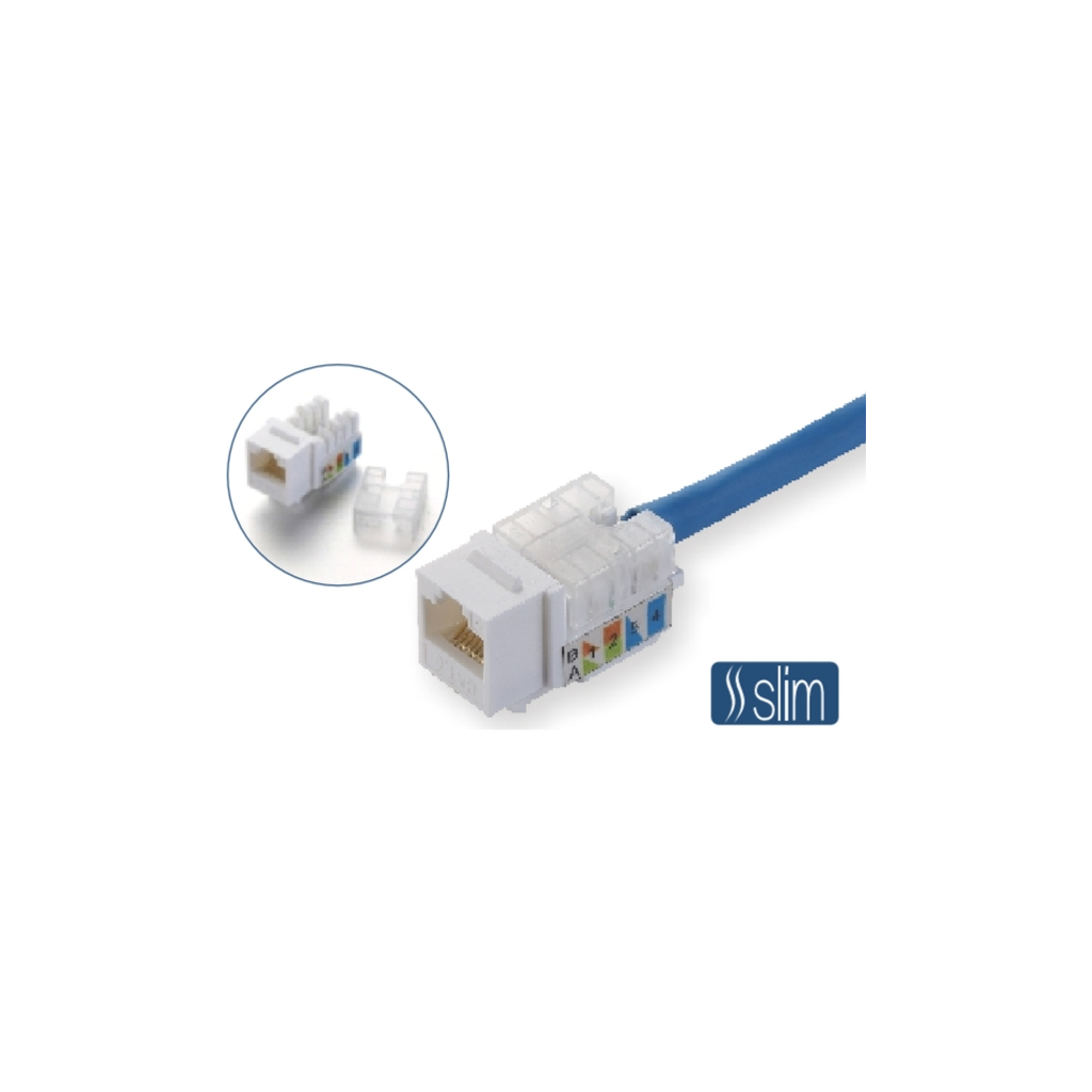 Модуль Keystone RJ45 UTP кат. 6, Slim, 110 IDC Kingda (KD-KJ2085UC6)