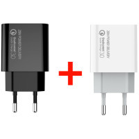 Зарядний пристрій ColorWay Power Delivery Port USB Type-C (20W) V2 black+white (CW-CHS026PD-BK/CHS026PD-WT)