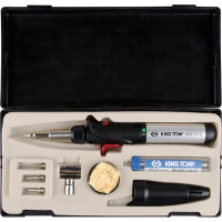 Gas soldering iron KING TONY 150 W, with a set of interchangeable nozzles (6BC3007)