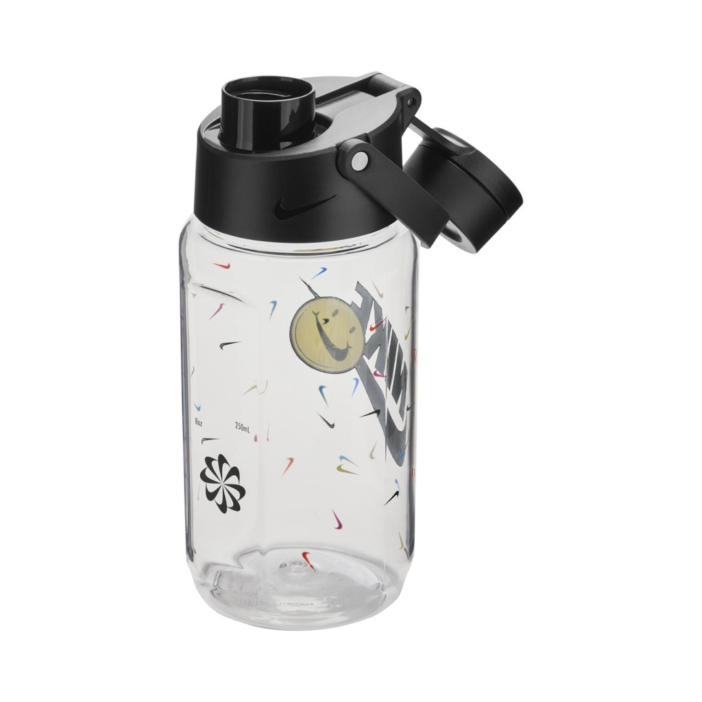 Пляшка для води Nike TR Renew Recharge Chug Bottle 16 OZ грфічний прозорий, чорний 473 мл N.100.7634.968.16 (887791742377)