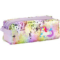 Cool For School pencil case 2 compartments with sequins and appliqué Blue (CF6615-blue)