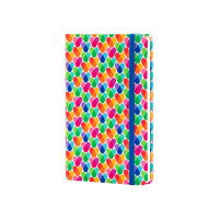 Notebook Optima A5 Rainbow, hard cover textile, rubber, cell block (O27190-05)