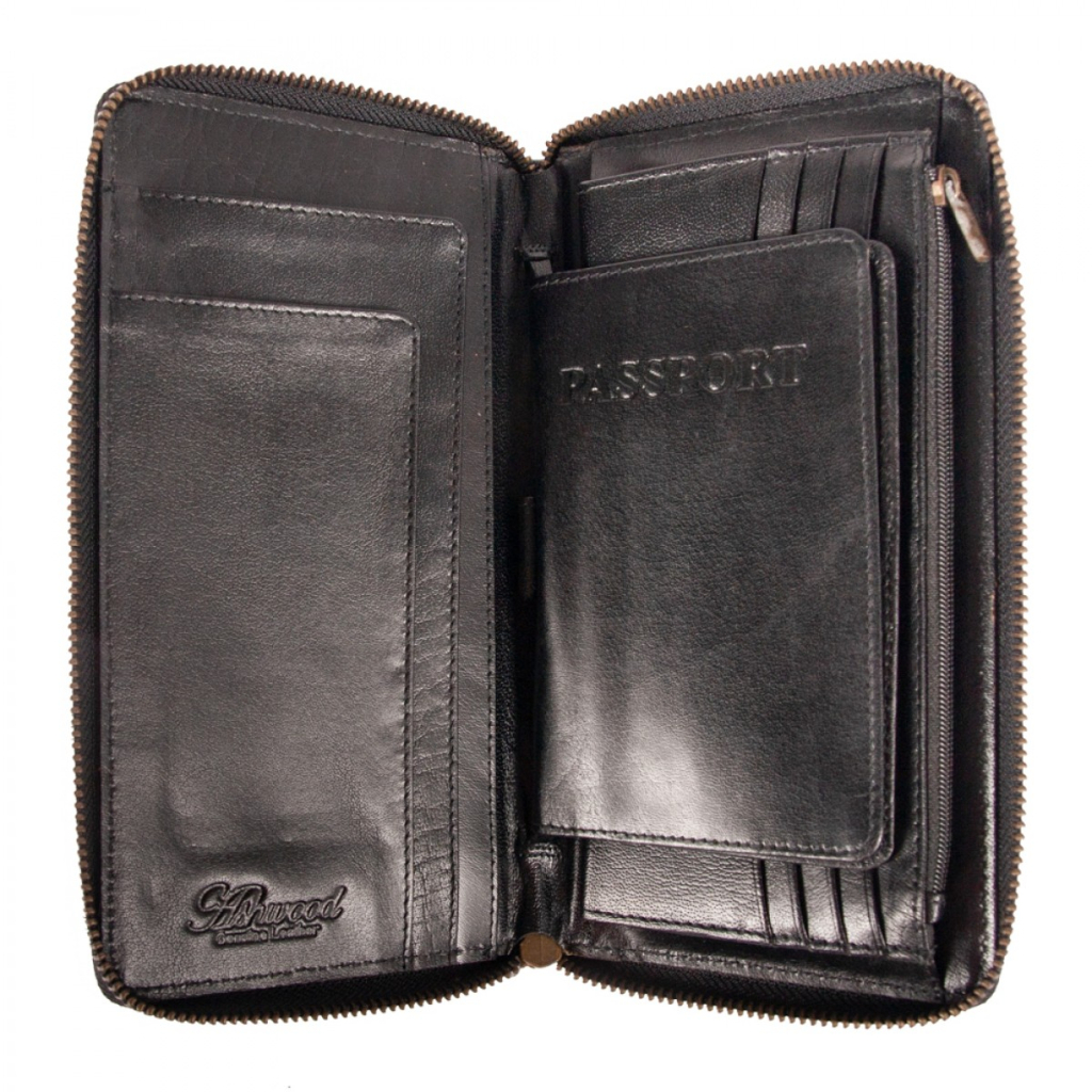 Портмоне Ashwood Дорожнє TW01 Black (TW01 BLACK)