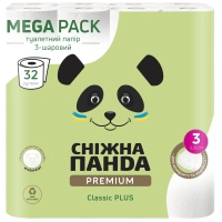 Toilet paper Snow Panda Premium Classic Plus 3 layers 32 rolls (4820183972866)