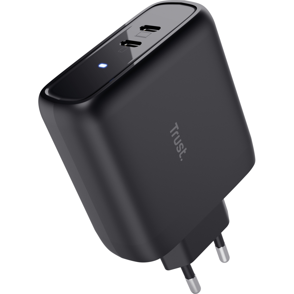 Зарядний пристрій Trust Maxo 65W 2xUSB-C PD black (25380_TRUST)