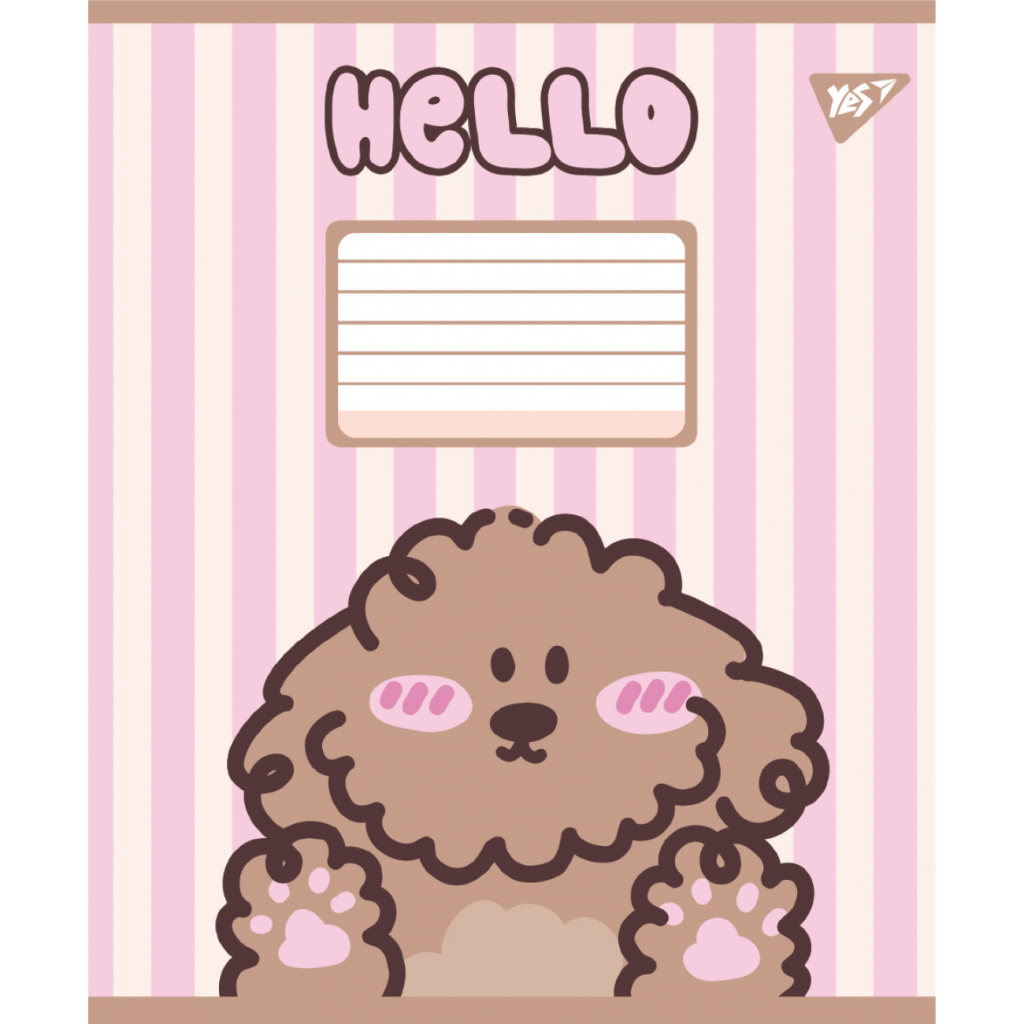 Зошит Yes Hello Puppy А5 12 аркушів коса лінія (767807)