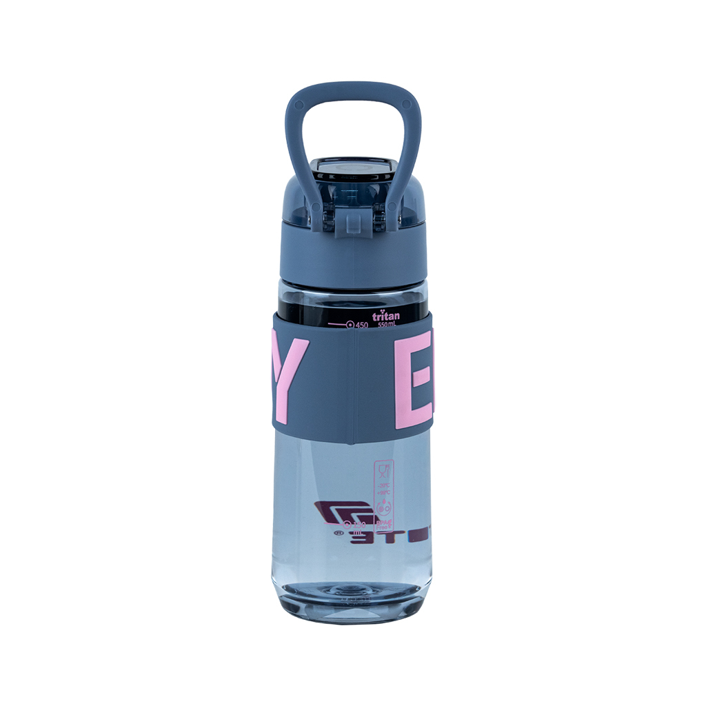 Пляшка для води Kite 550 мл сіро-рожева (K25-1232-2)
