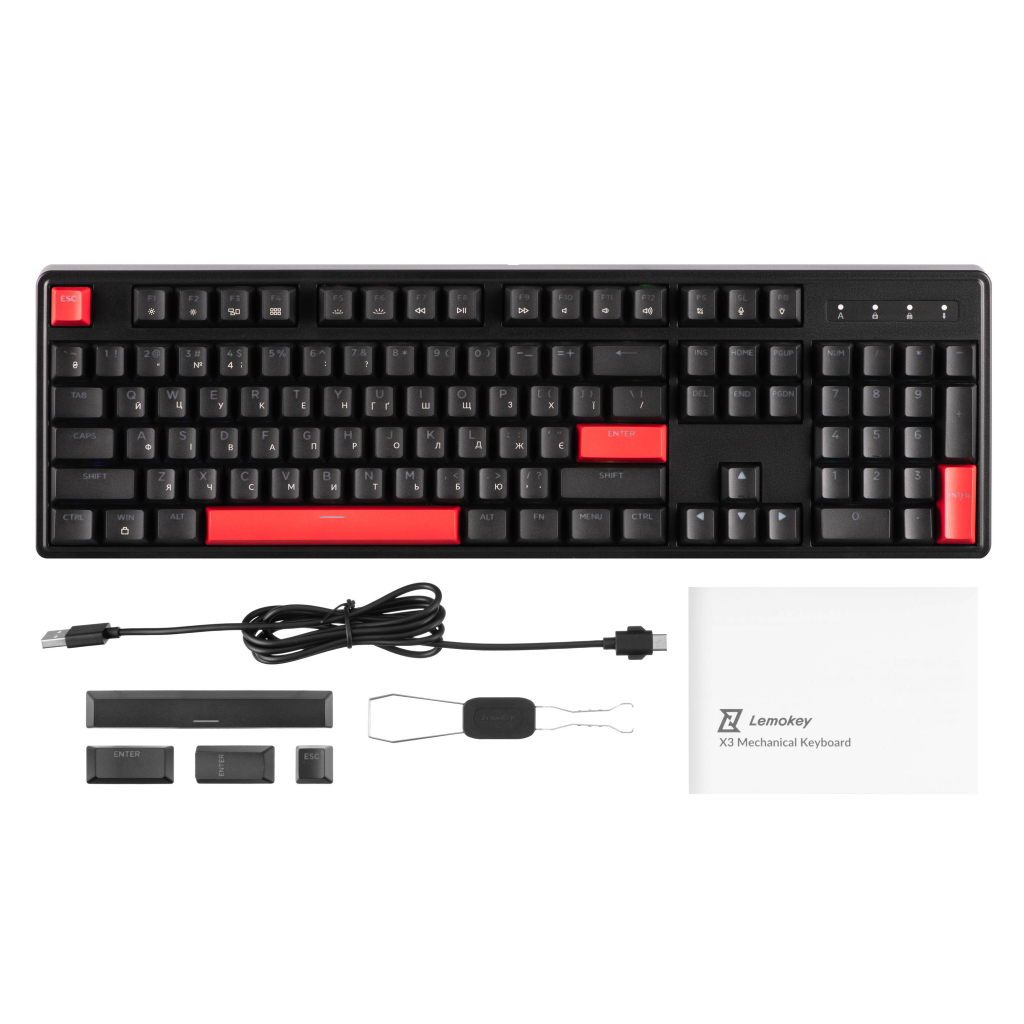 Клавіатура Lemokey Keychron X3 Brown RGB USB Black (X3-H3-UA) Клавіатура Lemokey Keychron X3 Brown RGB USB Black (X3-H3-UA)