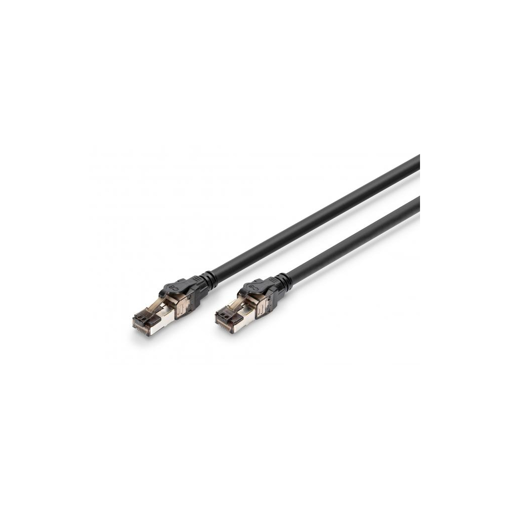 Патч-корд 2м, S/FTP, cat 8.1, AWG 24/7, LSZH, black Digitus (DK-1843-020)
