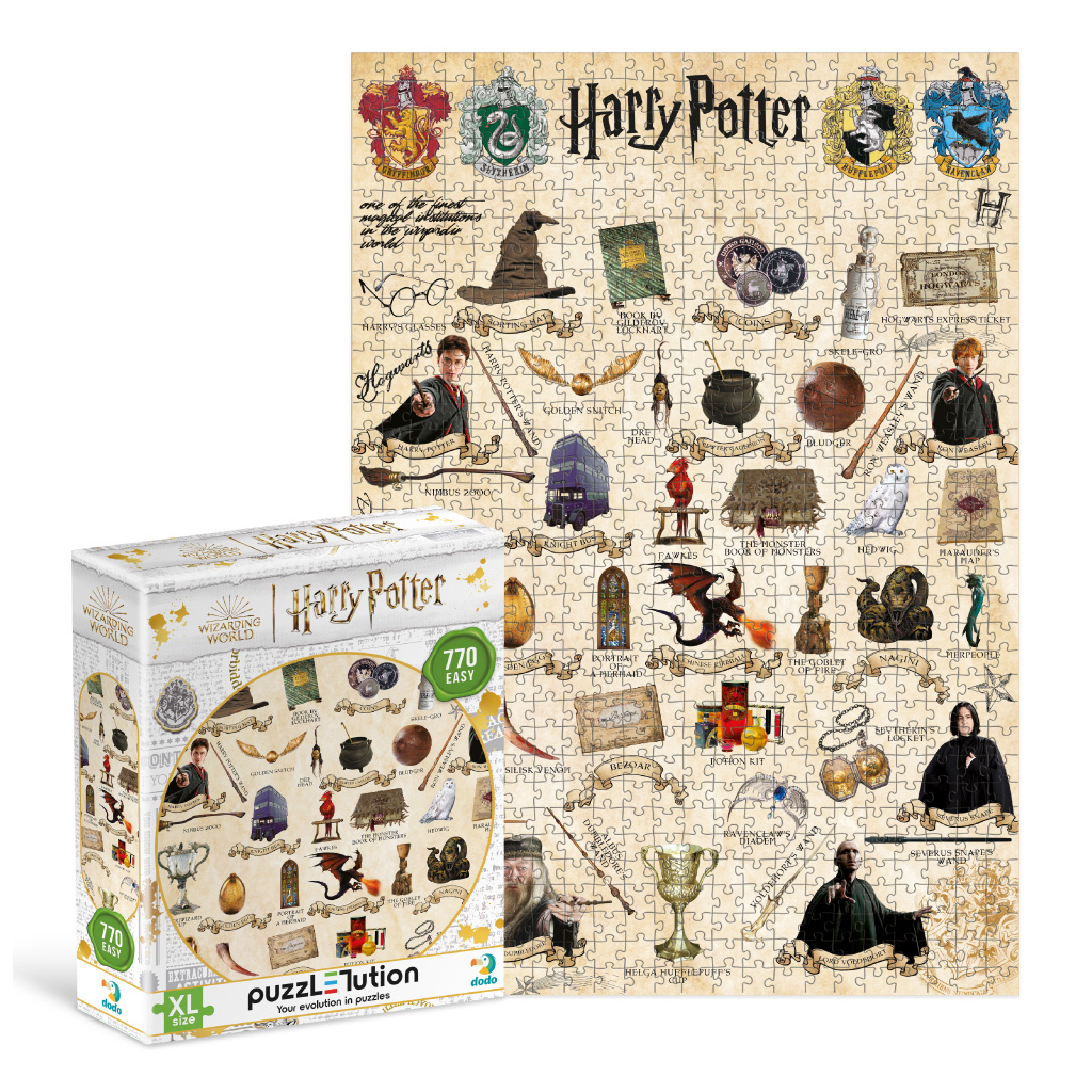 Пазл DoDo Easy-XL «Harry Potter. Посібник для чарівників», 770 елементів (200569) Пазл DoDo Easy-XL «Harry Potter. Посібник для чарівників», 770 елементів (200569)