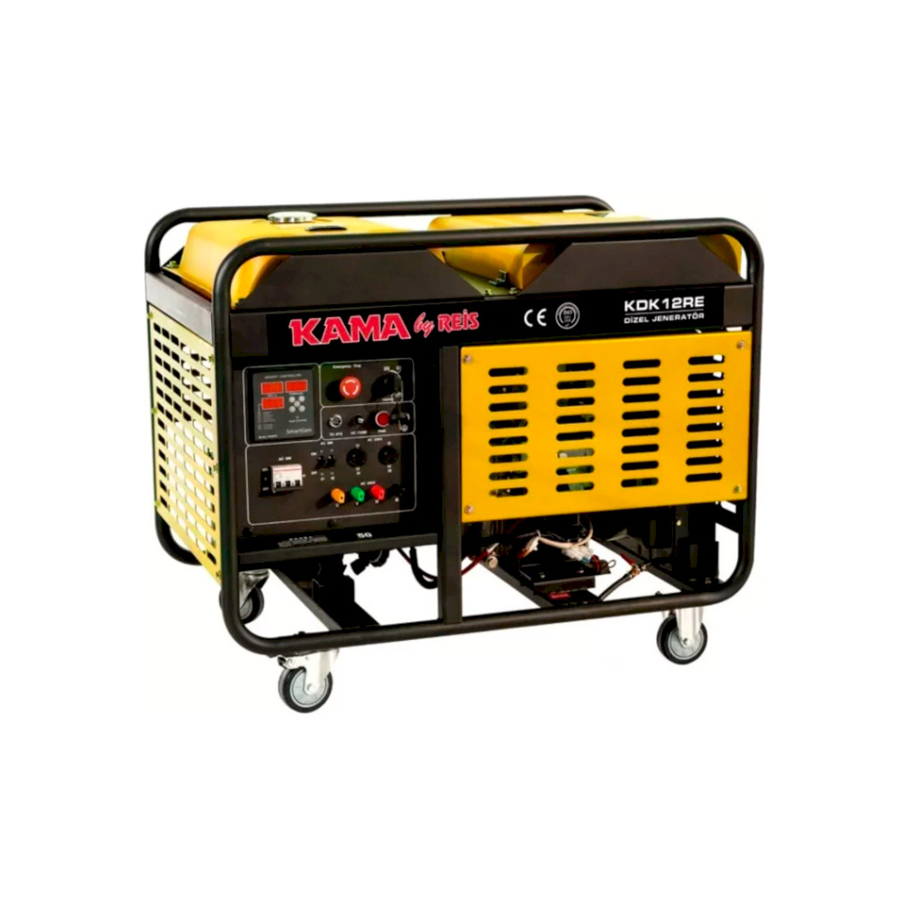 Генератор KAMA KDK12RE, дизельний, 230V, 50Hz, 12kVA/10kW, 34л, 3л/год, стартер, водяне охол. (KDK12RE) Генератор KAMA KDK12RE, дизельний, 230V, 50Hz, 12kVA/10kW, 34л, 3л/год, стартер, водяне охол. (KDK12RE)
